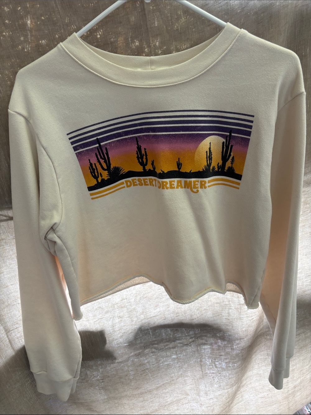 Desert Dreamer Cream Graphic Crewneck Sweater